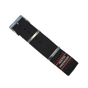 Black Vintage leather watchstrap